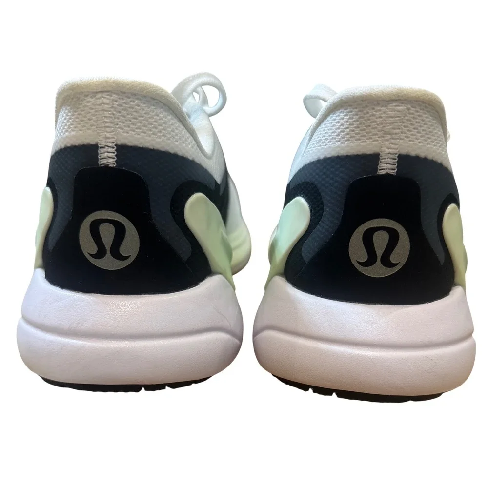 Lululemon Blissfeel 2 Running Shoes White Black Green Women Size 10 LW9EPYS